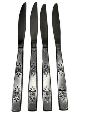 4 Piece Oneida Orlando Butter Knives Square Handle 9-1/4" Flatware